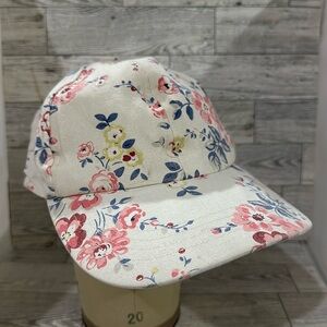 Light pink floral baseball cap hat